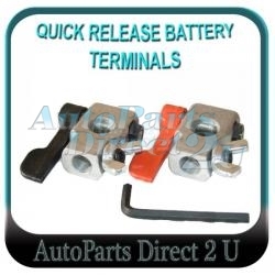Trucks 4WD's Quick Release Battery Terminal Clamps