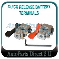 Cars, Caravans Quick Release Battery Terminal Clamps